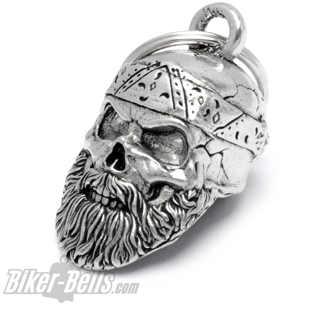 Biker Bell 3D Oldschool Biker Totenkopf mit Bart und Bandana MoFa Lounge Künzelsau Hohenlohe Baden Württemberg 1