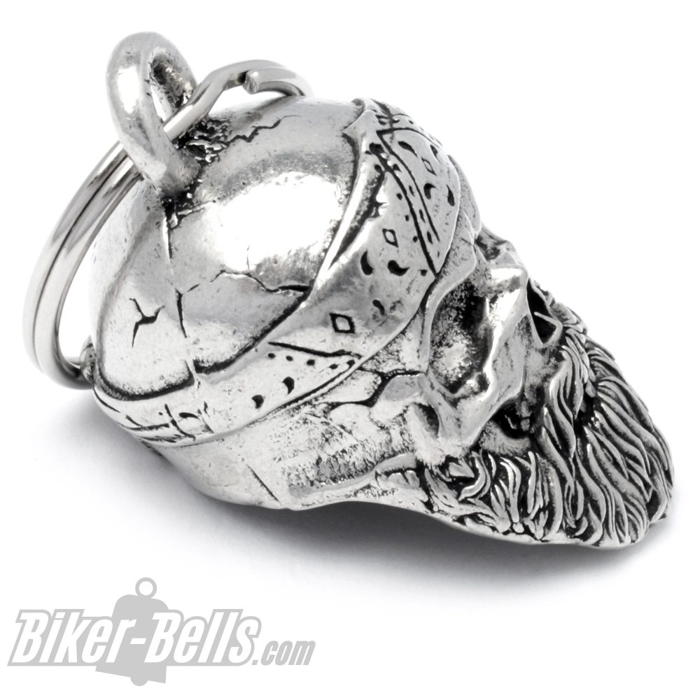 Biker Bell 3D Oldschool Biker Totenkopf mit Bart und Bandana MoFa Lounge Künzelsau Hohenlohe Baden Württemberg 2
