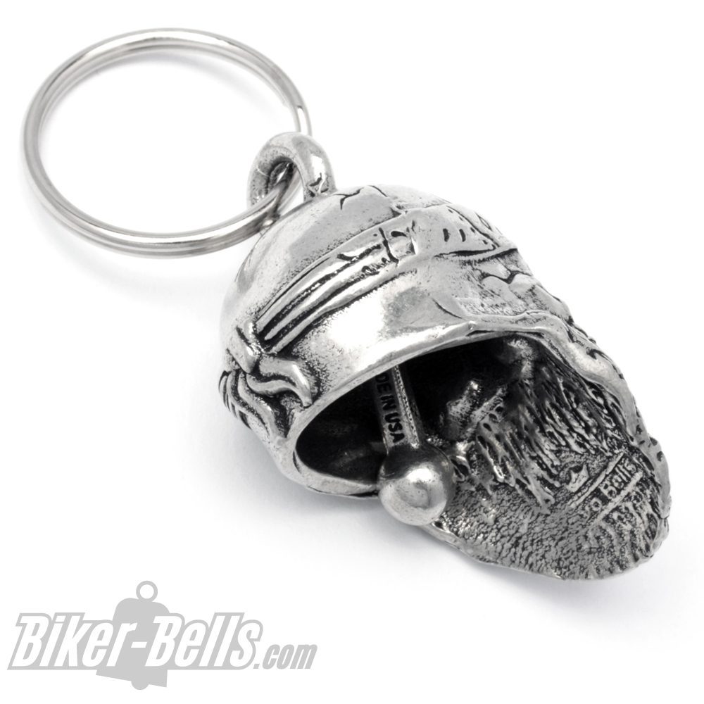 Biker Bell 3D Oldschool Biker Totenkopf mit Bart und Bandana MoFa Lounge Künzelsau Hohenlohe Baden Württemberg 3
