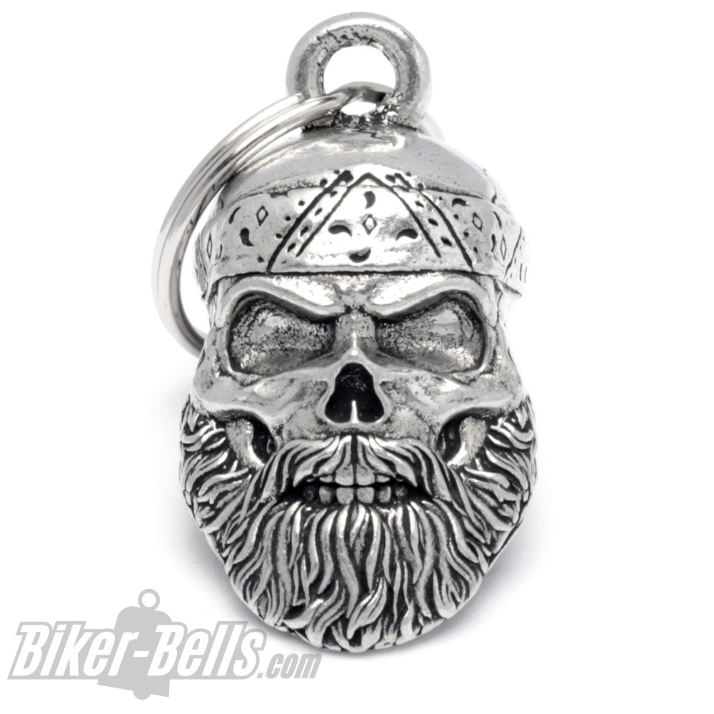 Biker Bell 3D Oldschool Biker Totenkopf mit Bart und Bandana MoFa Lounge Künzelsau Hohenlohe Baden Württemberg