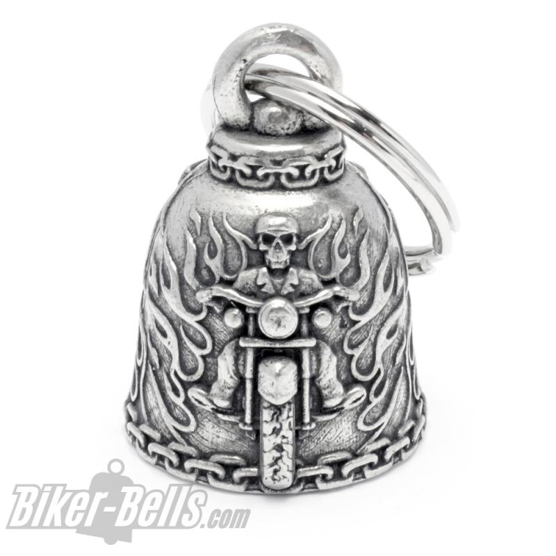 Biker Bell Ride It Like You Stole It mit Ketten und Flammen MoFa Lounge Künzelsau Hohenlohe Baden Württemberg 1