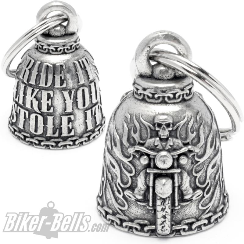 Biker Bell Ride It Like You Stole It mit Ketten und Flammen MoFa Lounge Künzelsau Hohenlohe Baden Württemberg