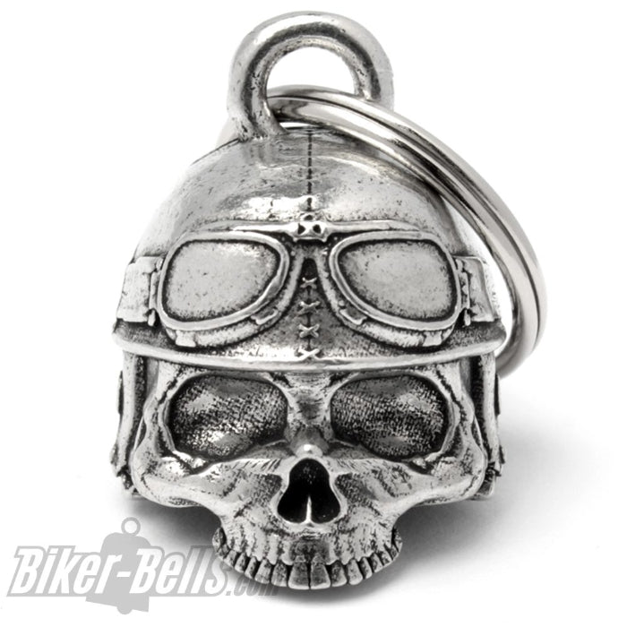 Biker Bell 3D Totenkopf Biker-​Bell mit retro Motorradhelm MoFa Lounge Künzelsau Hohenlohe Baden Württemberg 1