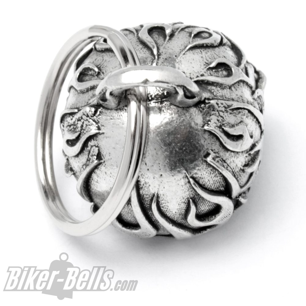 Biker Bell 3D Totenkopf mit Flammen burning Skull MoFa Lounge Künzelsau Hohenlohe Baden Württemberg 2