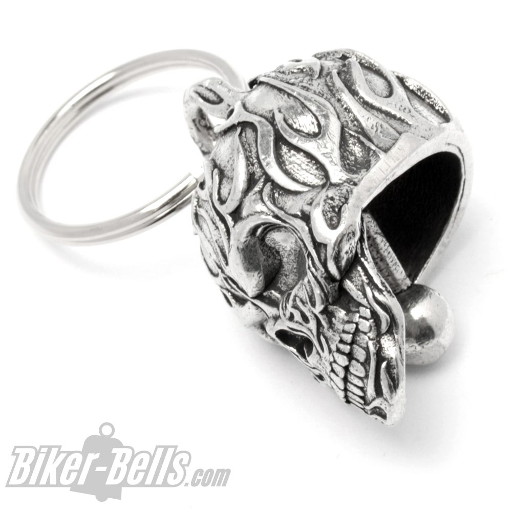 Biker Bell 3D Totenkopf mit Flammen burning Skull MoFa Lounge Künzelsau Hohenlohe Baden Württemberg 3