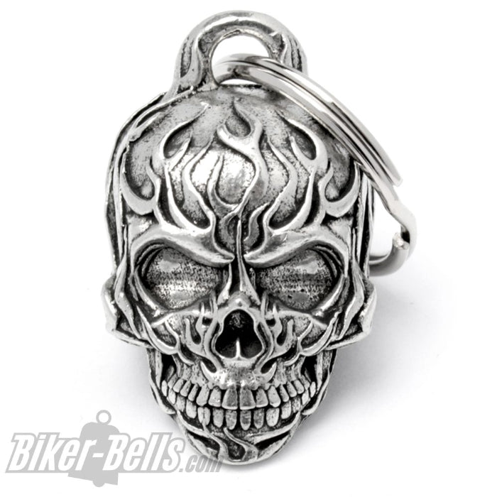 Biker Bell 3D Totenkopf mit Flammen burning Skull MoFa Lounge Künzelsau Hohenlohe Baden Württemberg
