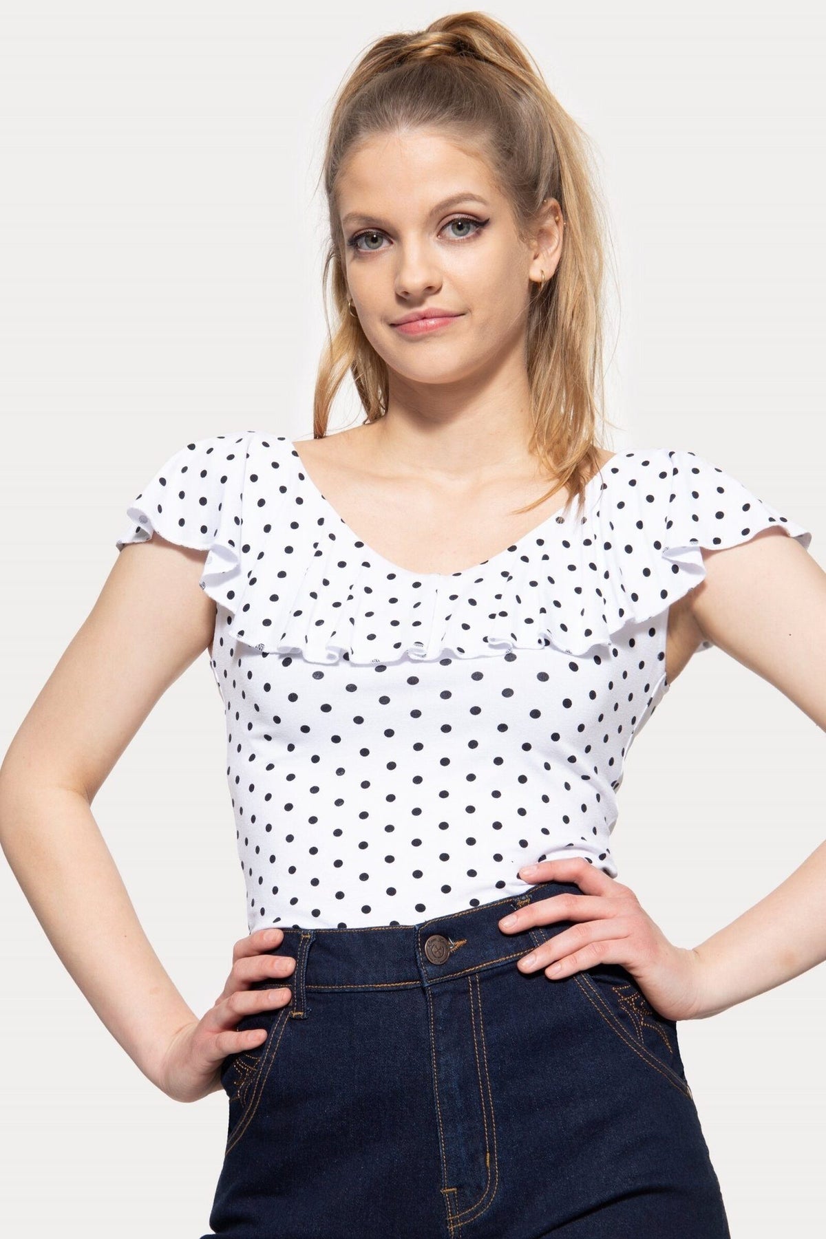Queen Kerosin Damen Melon Dotted Shirt MoFa Lounge Künzelsau Hohenlohe Baden Württemberg