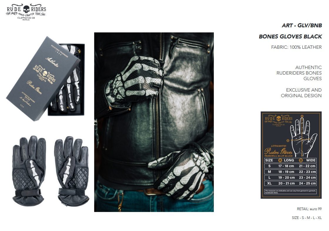 Rude Riders Bones Gloves Black Blue MoFa Lounge Künzelsau Hohenlohe Baden Württemberg