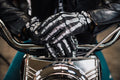 rude riders Bones Motorradhandschuhe aus schwarzem Leder MoFa Lounge Künzelsau Hohenlohe Baden Württemberg 2