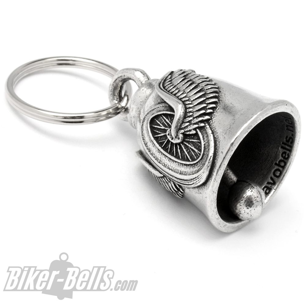 Biker-​Bell Rad mit Flügel Winged Wheel Motorrad-​Glocke Glücksbringer Ride Bell MoFa Lounge Künzelsau Hohenlohe Baden Württemberg 3
