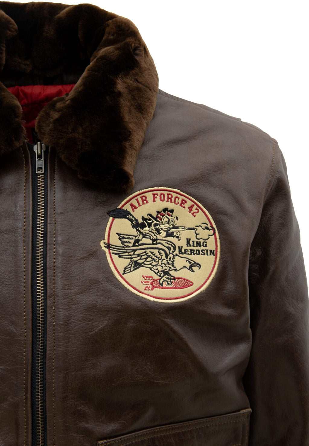 King Kerosin Leder Aviator Jacke»Air Force 42« braun MoFa Lounge Keltergasse Künzelsau Hohenlohe Baden Württemberg 2