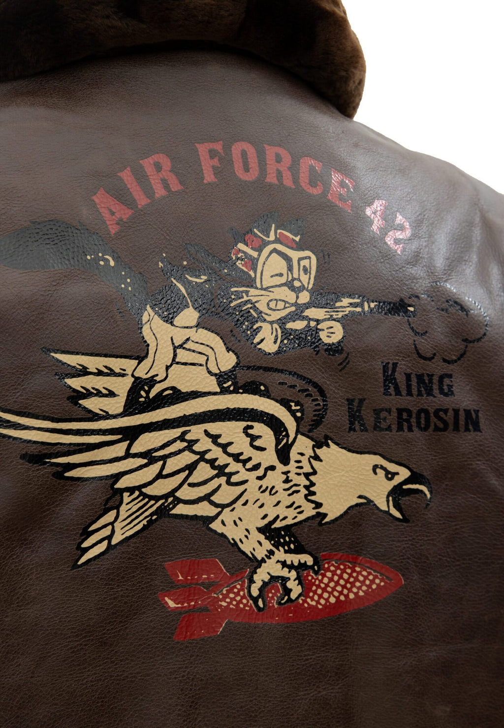 King Kerosin Leder Aviator Jacke»Air Force 42« braun MoFa Lounge Keltergasse Künzelsau Hohenlohe Baden Württemberg 4