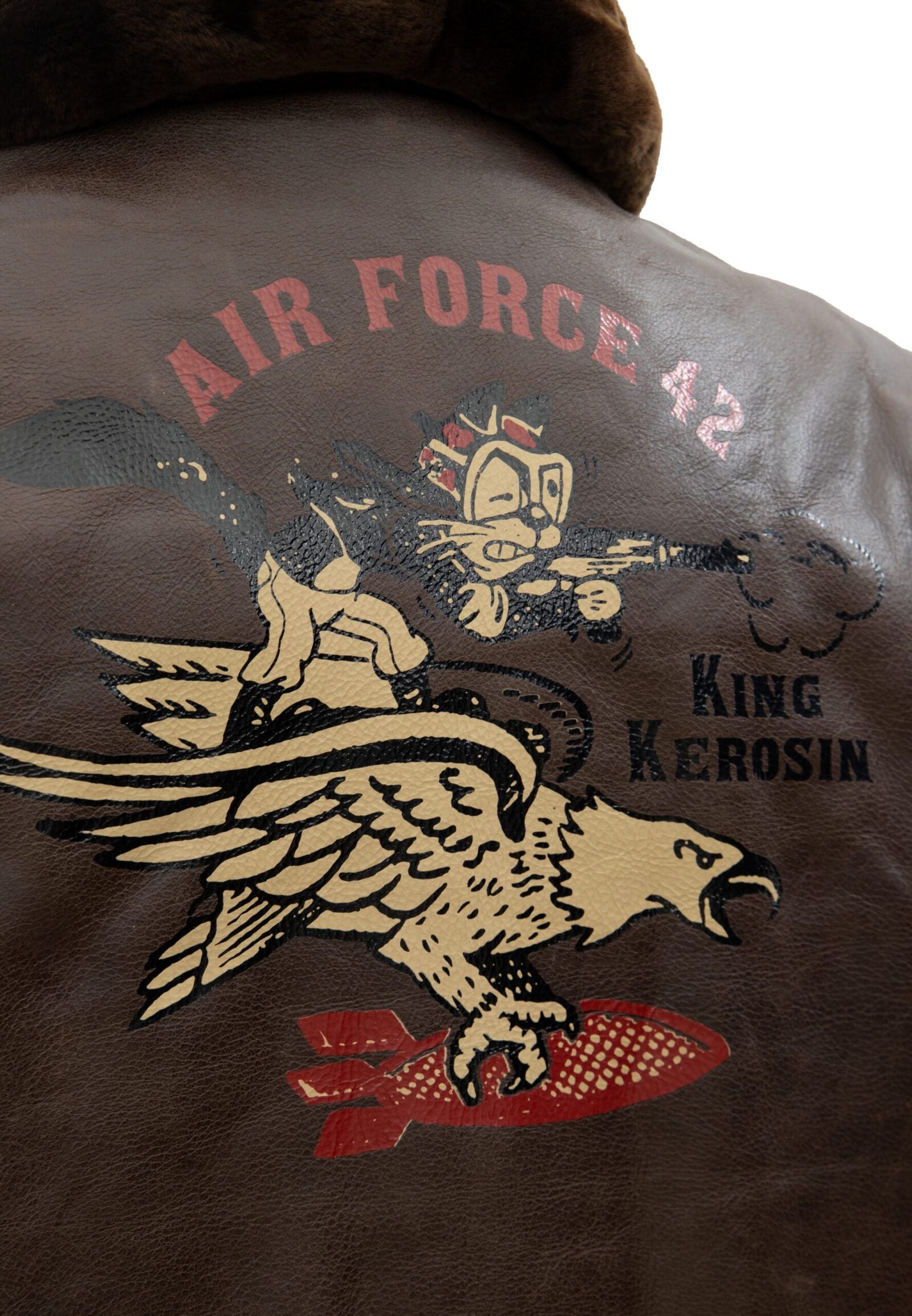 King Kerosin Leder Aviator Jacke»Air Force 42« braun MoFa Lounge Keltergasse Künzelsau Hohenlohe Baden Württemberg 4