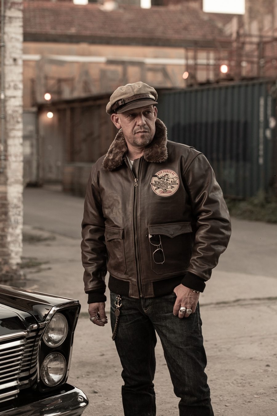 King Kerosin Leder Aviator Jacke»Air Force 42« Image MoFa Lounge Keltergasse Künzelsau Hohenlohe Baden Württemberg 1 (6)