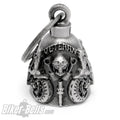 Biker-​Veteran Motorrad-​Glocke Totenkopf Babes Kolben Zündkerze Biker-​Bell Geschenk MoFa Lounge Künzelsau Hohenlohe Baden Württemberg 1