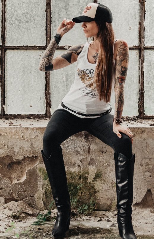 Rude Riders Canotta Donna Motor Brigade Bianca MoFa Lounge Künzelsau Hohenlohe Baden Württemberg 1