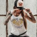 Rude Riders Canotta Donna Motor Brigade Bianca MoFa Lounge Künzelsau Hohenlohe Baden Württemberg
