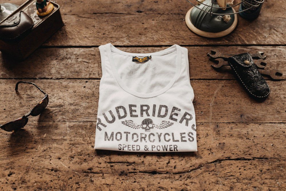 Rude Riders Weißes Damen-Tanktop MoFa Lounge Künzelsau Hohenlohe Baden Württemberg 3