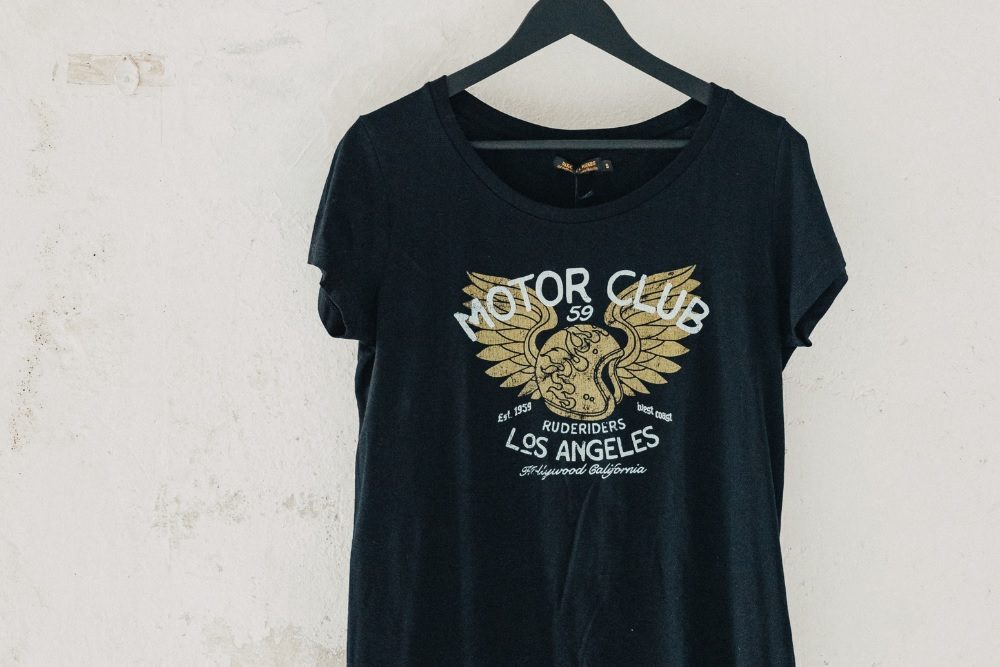 Rude Riders Schwarzes Flying Wheel Damen T-Shirt MoFa lounge Künzelsau Hohenlohe Baden Württemberg 4