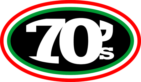 logo 70s tricolore base trasparente
