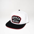 Rokker Motors Patch Snapback Weiß-Schwarz MoFa Lounge Künzelsau Hohenlohe Baden Württemberg