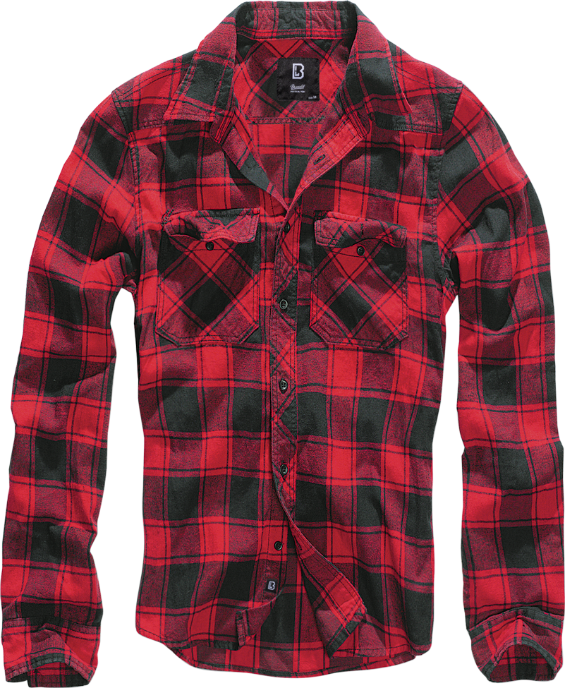 Brandit Hemd Rot-Schwarz