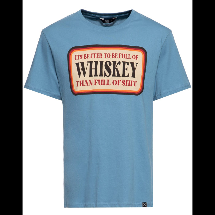 King Kerosin Herren T-Shirt Contrast Seam Whiskey-MoFa-Lounge-Kuenzelsau-Hohenlohe-Baden-Wuerttemberg