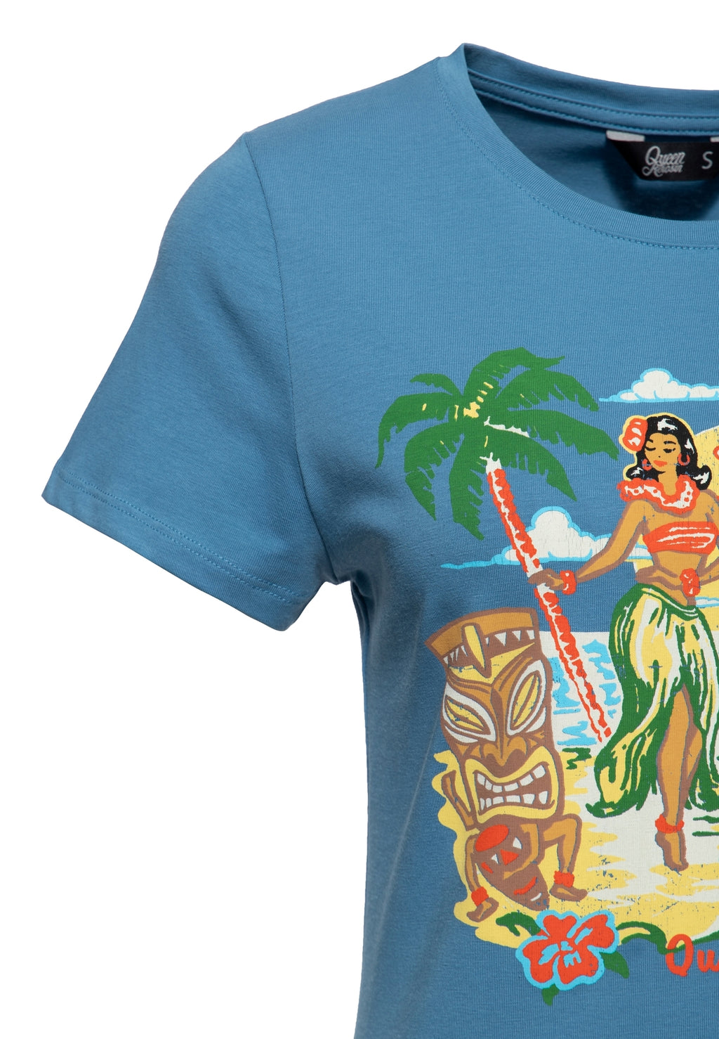 Queen King Damen Basic T-Shirt Tiki Lagoon-MoFa-Lounge-Kuenzelsau-Hohenlohe-Baden-Wuerttemberg 2