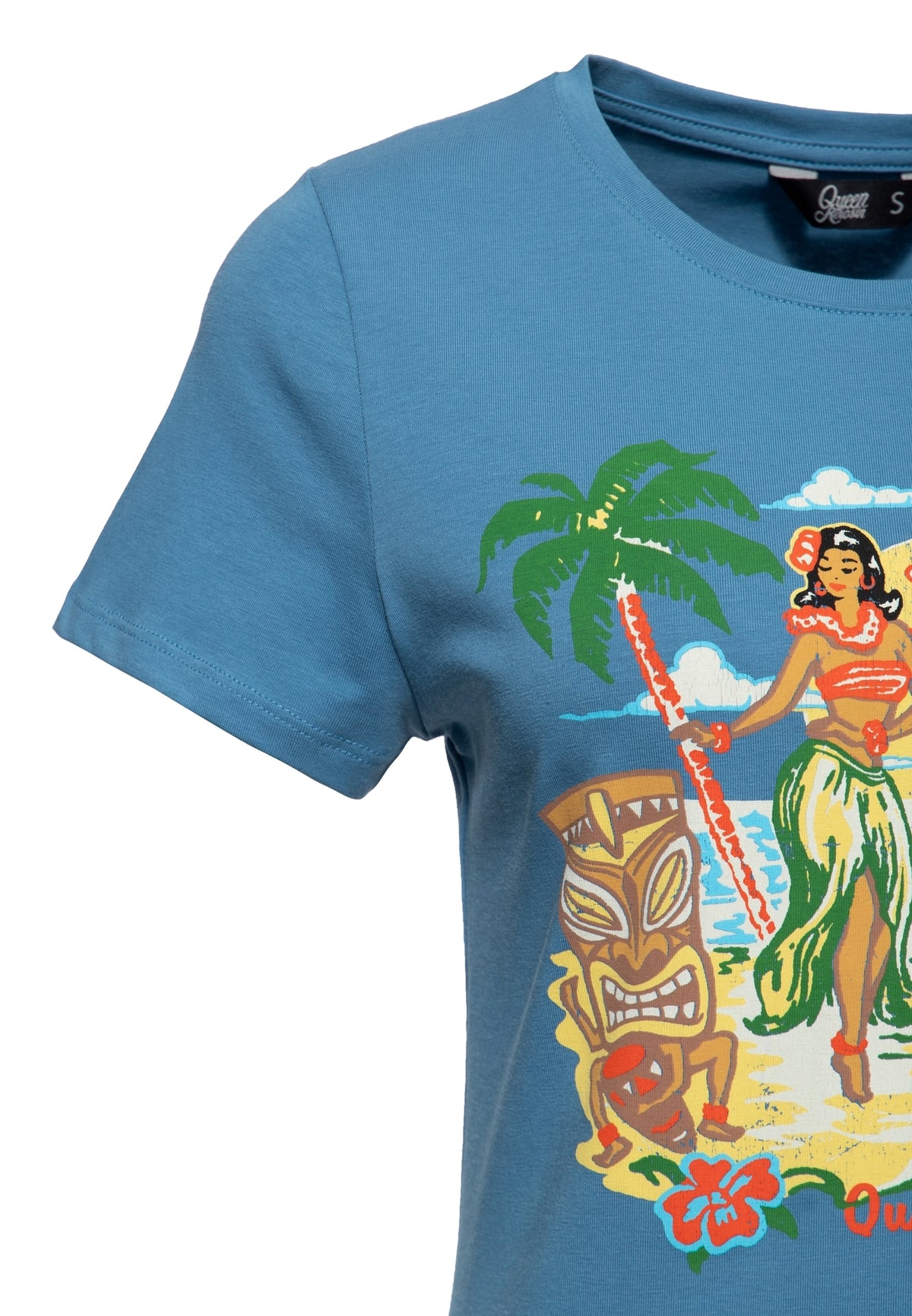 Queen King Damen Basic T-Shirt Tiki Lagoon-MoFa-Lounge-Kuenzelsau-Hohenlohe-Baden-Wuerttemberg 2