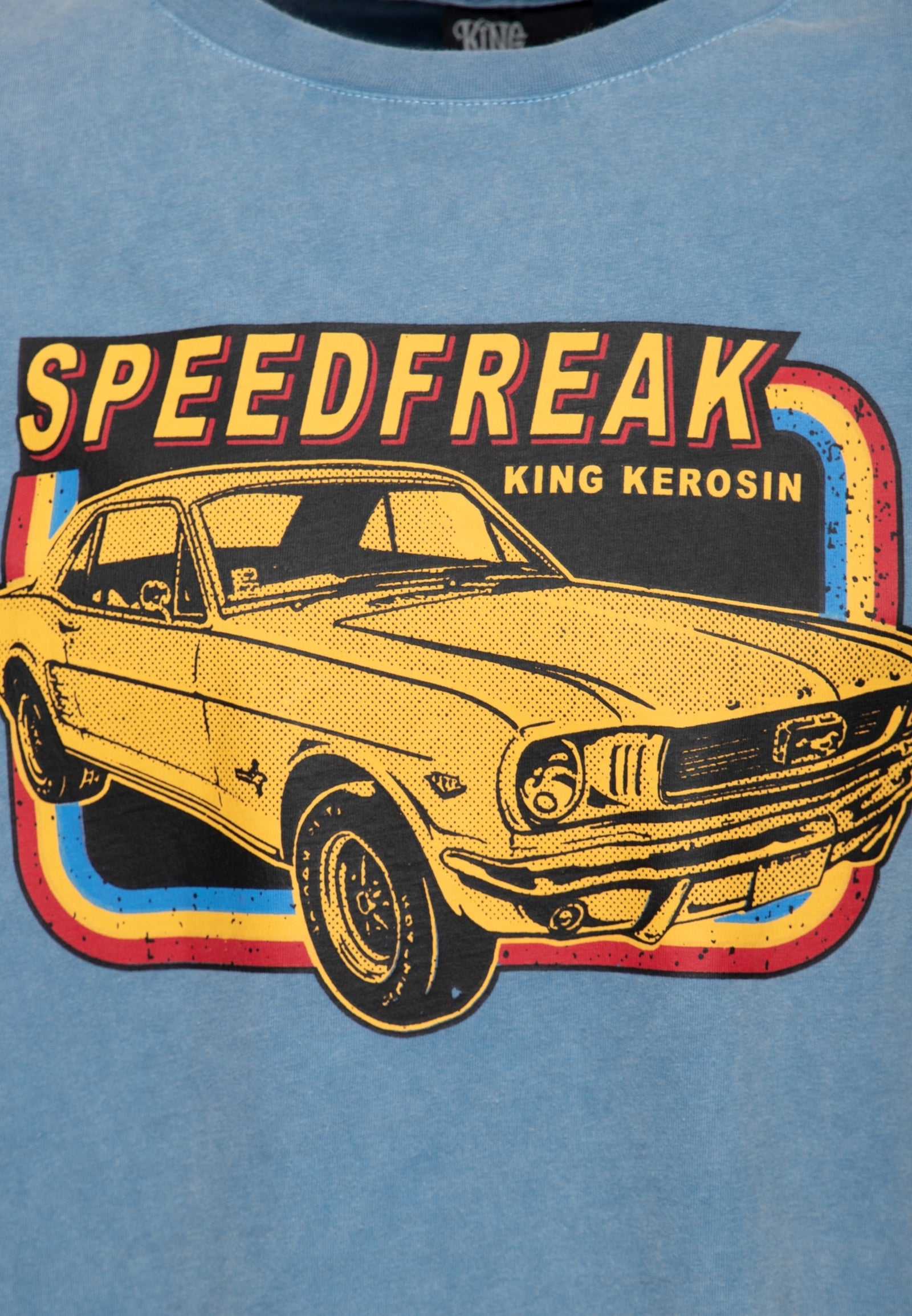 King Kerosin Herren T-Shirt Oilwashed Speed Freak sky blue-MoFa-Lounge-Kuenzelsau-Hohenlohe-Baden-Wuerttemberg 3