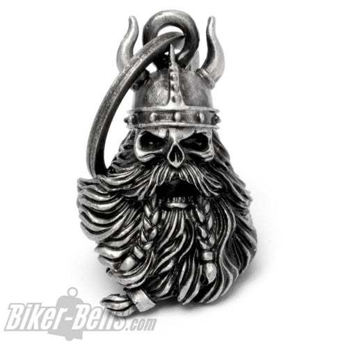 3D Totenkopf mit Wikinger-_Helm geflochtemen Bart Glücksbringer Biker-_Bell Geschenk MoFa Lounge Künzelsau Hohenlohe Baden Württemberg