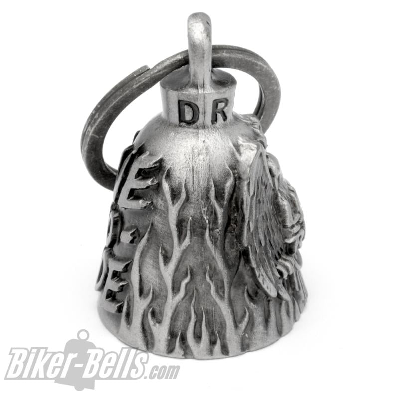 Live To Ride Biker-_Bell mit großem Adler Motorrad_Bell Geschenk MoFa Lounge Künzelsau Hohenlohe Baden Württemberg 1
