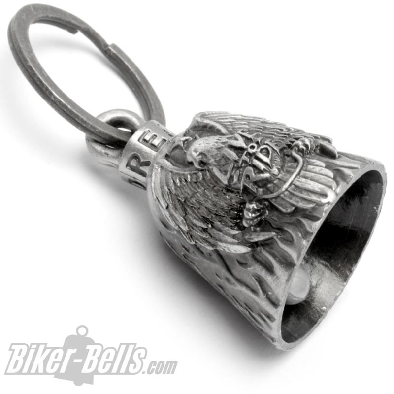 Live To Ride Biker-_Bell mit großem Adler Motorrad_Bell Geschenk MoFa Lounge Künzelsau Hohenlohe Baden Württemberg 4