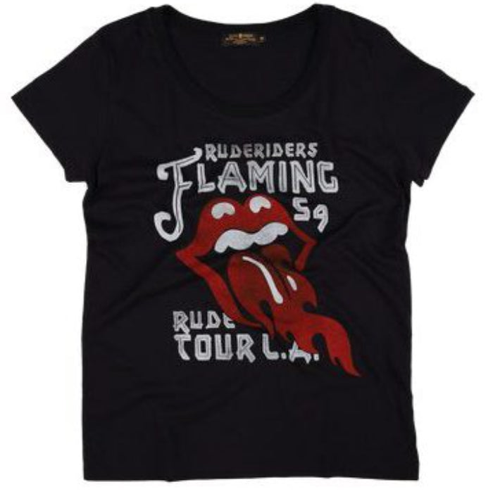 Rude Riders TShirt Flammende Zunge MoFa Lounge Künzelsau Hohenlohe Baden Württemberg
