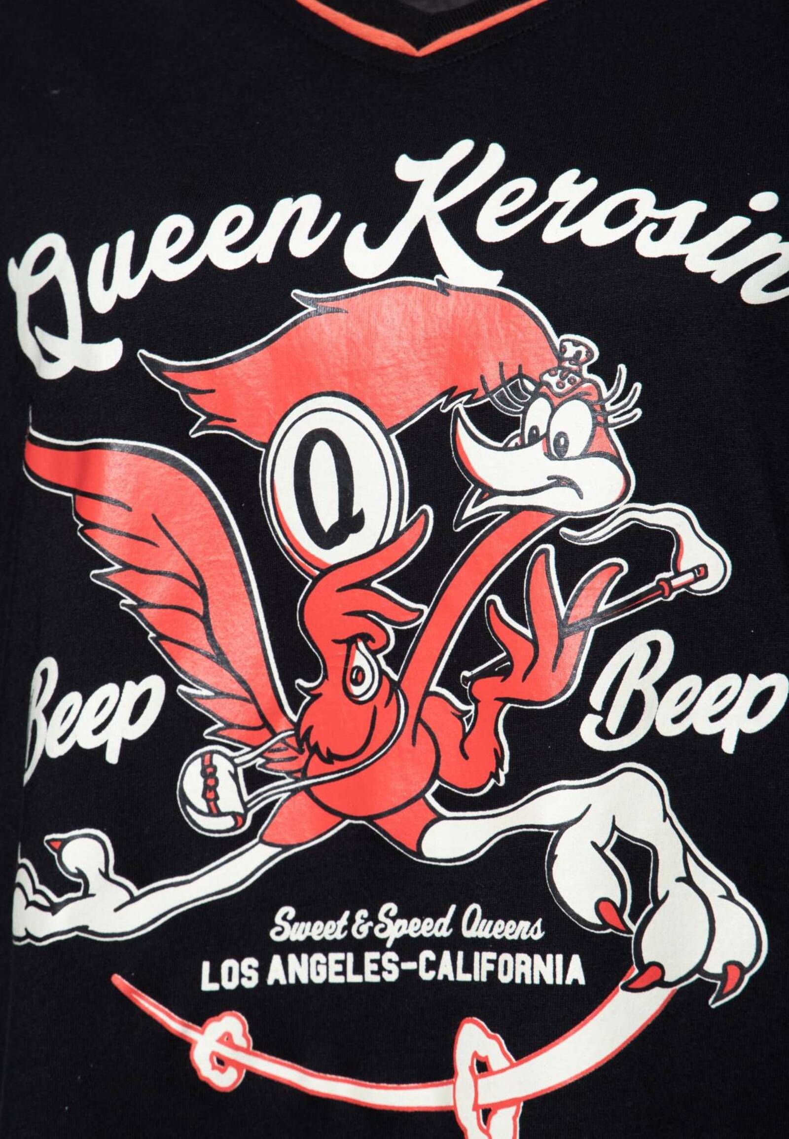 Queen King Damen College T-Shirt Beep Beep schwarz-MoFa-Lounge-Kuenzelsau-Hohenlohe-Baden-Wuerttemberg 2