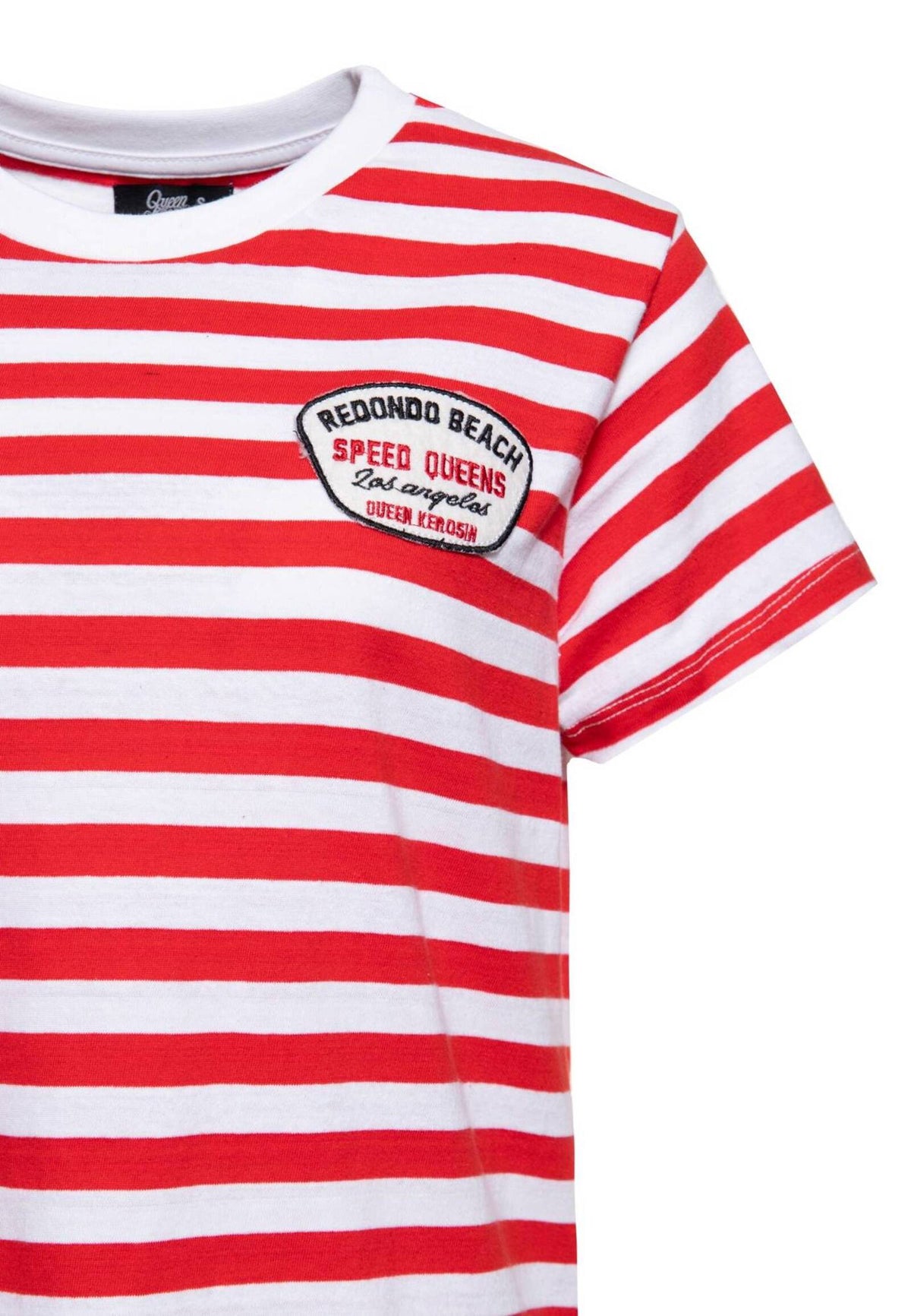Queen King DAMEN STRIPED BASIC T-SHIRT SPEED QUEENS rot-MoFa-Lounge-Kuenzelsau-Hohenlohe-Baden-Wuerttemberg 3