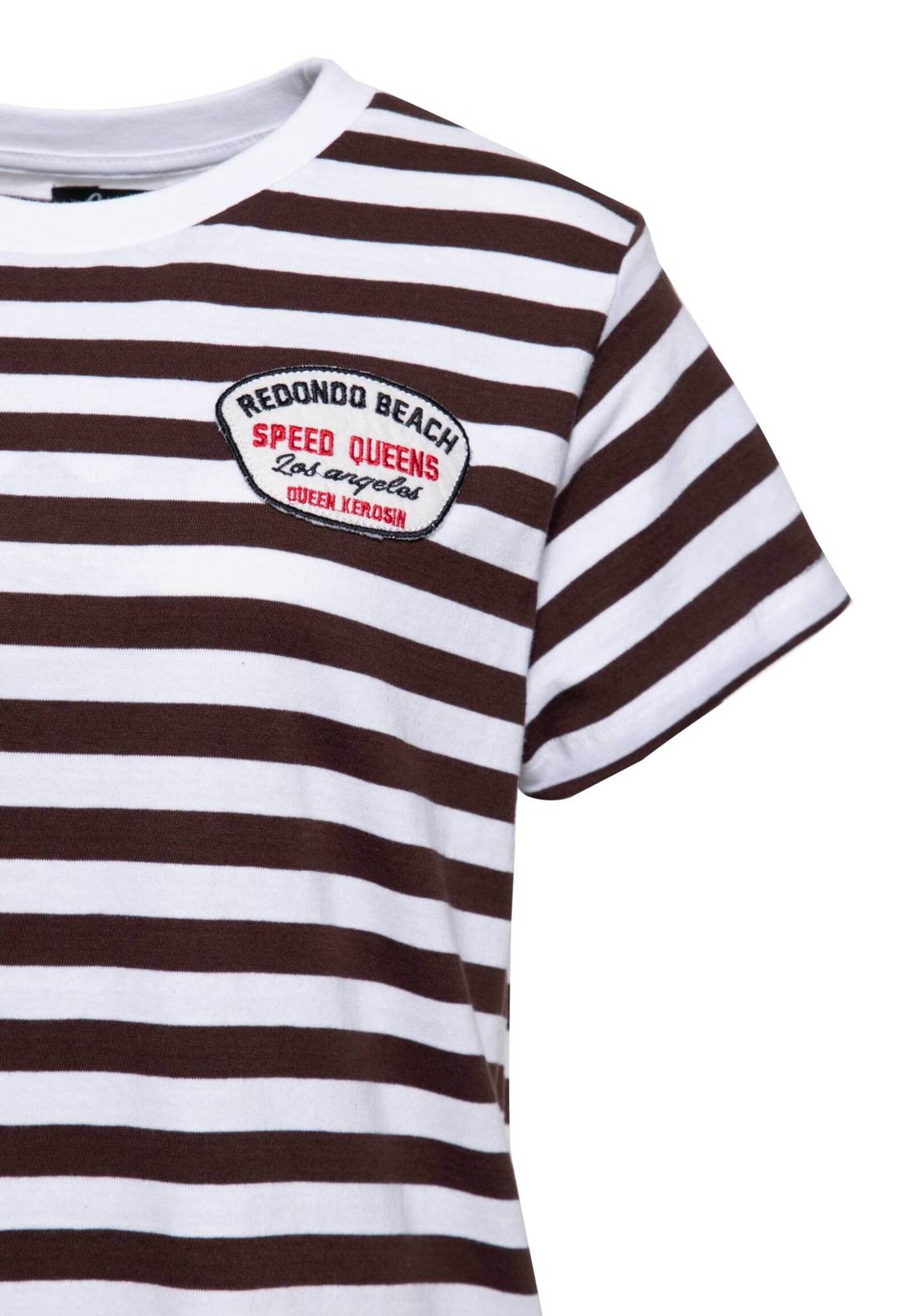 Queen King DAMEN STRIPED BASIC T-SHIRT SPEED QUEENS braun-MoFa-Lounge-Kuenzelsau-Hohenlohe-Baden-Wuerttemberg 2
