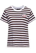 Queen King DAMEN STRIPED BASIC T-SHIRT SPEED QUEENS braun-MoFa-Lounge-Kuenzelsau-Hohenlohe-Baden-Wuerttemberg