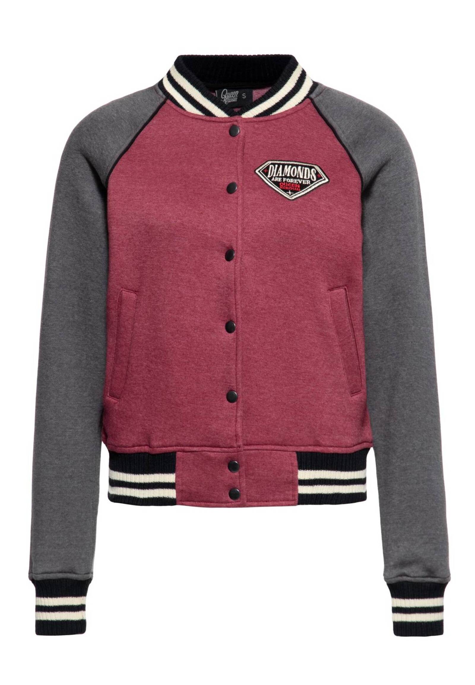 Queen King Damen College Sweat Jacket Diamonds MoFa-Lounge-Kuenzelsau-Hohenlohe-Baden-Wuerttemberg