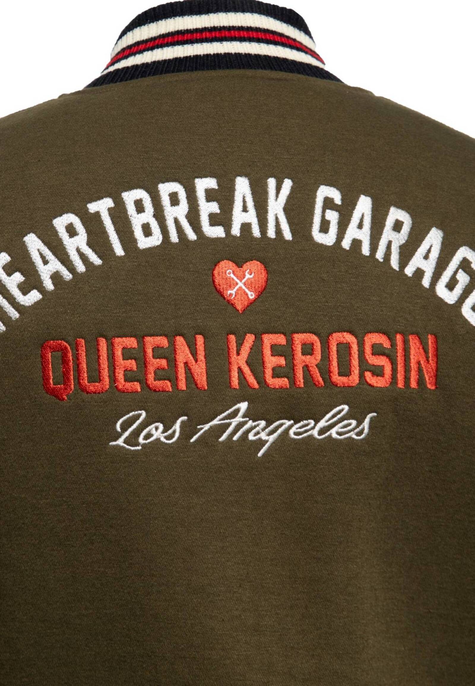 Queen King Damen College Sweat Jacket Heartbreak Garage Smoke Green MoFa-Lounge-Kuenzelsau-Hohenlohe-Baden-Wuerttemberg 4