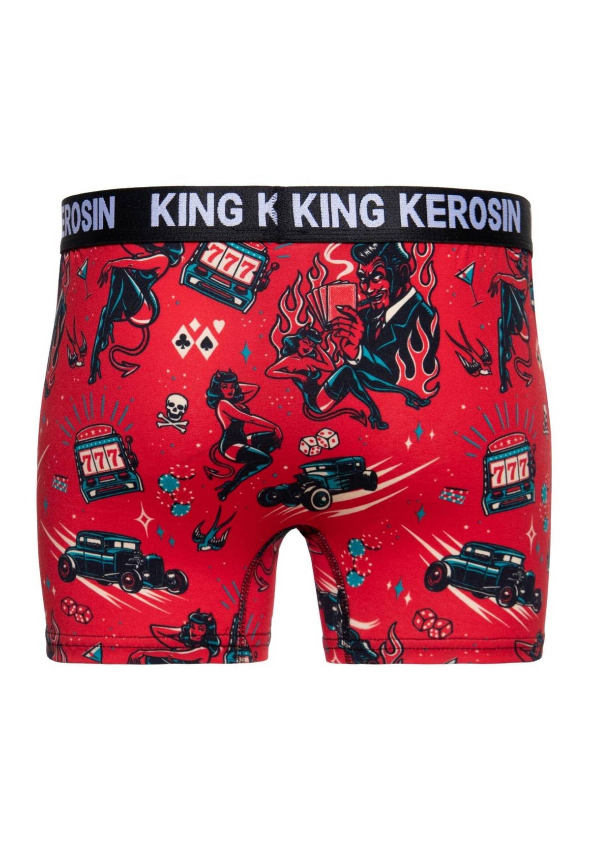 King Kerosin Herren Boxershorts Rockabilly Devil rot MoFa Lounge Künzelsau Hohenlohe Baden Württemberg 1