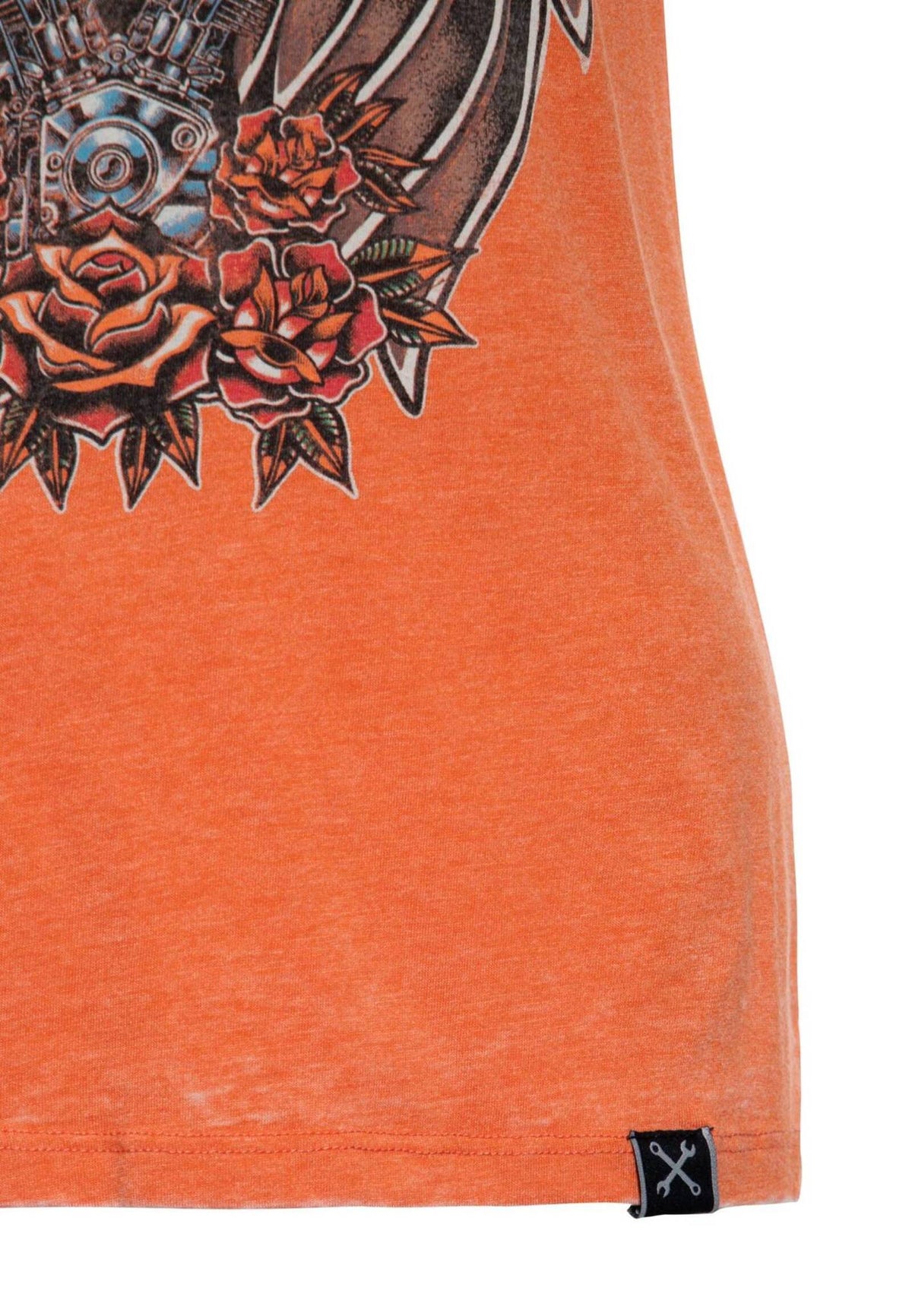 Queen Kerosin DamenDamen T-Shirt Enzymwash Wild & Free MoFa Lounge Künzelsau Hohenlohe Baden Württemberg 3