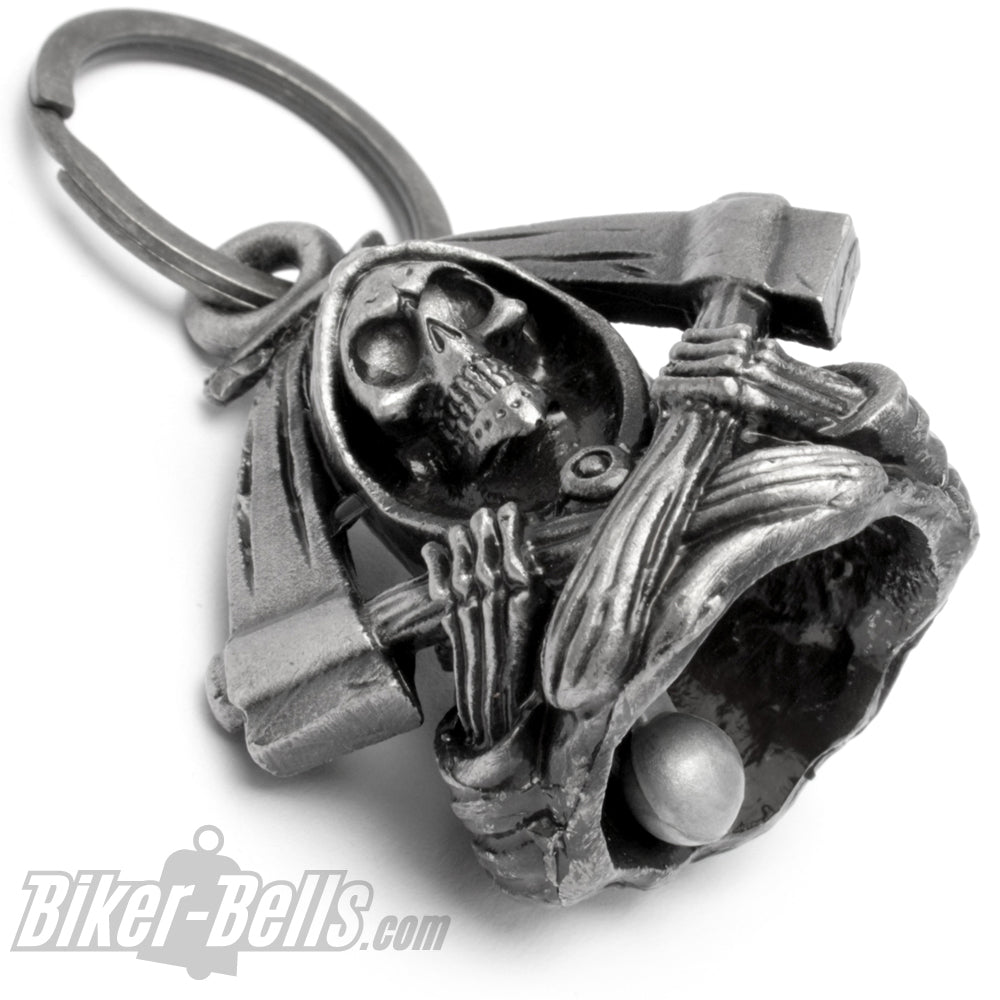 Gremlin Abschreckung 3D Sensenmann Biker-__Bell Reaper Sam Cro Motorrad-__Glocke MoFa Lounge Künzelsau Hohenlohe Baden Württemberg 1