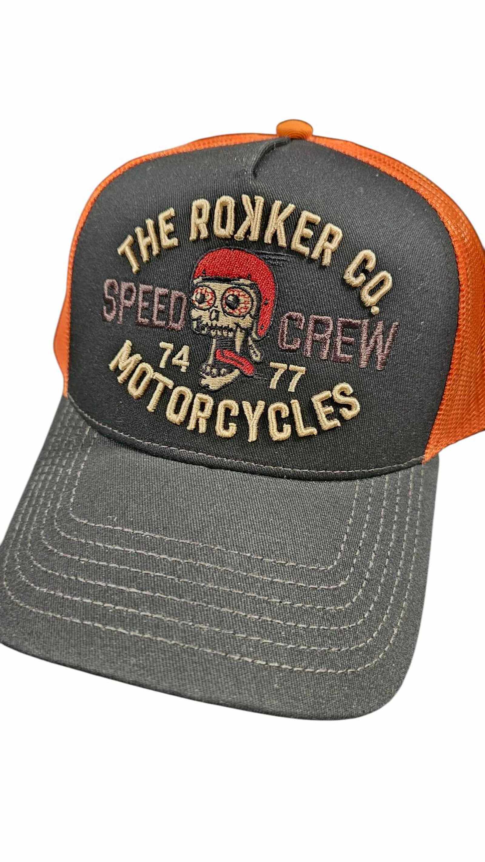Rokker Trucker Cap Speed Crew schwarz orange MoFa Lounge Künzelsau Hohenlohe Baden Württemberg (2)