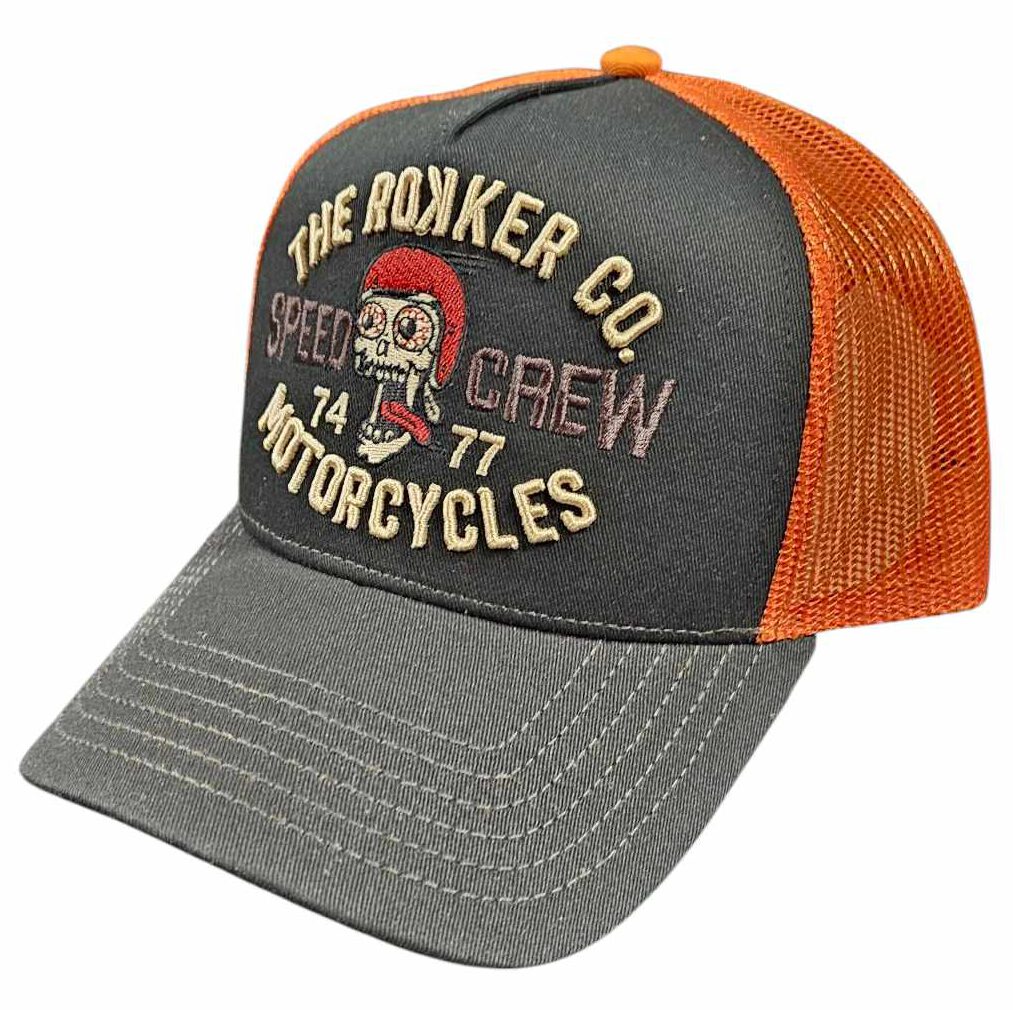 Rokker Trucker Cap Speed Crew schwarz orange MoFa Lounge Künzelsau Hohenlohe Baden Württemberg (3)