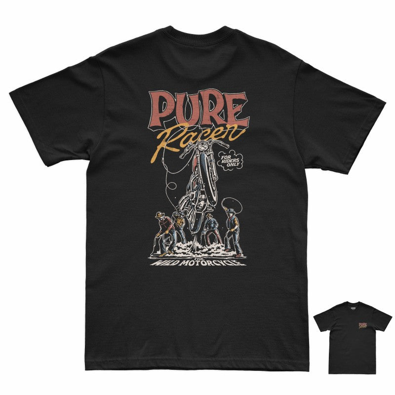 PURERACER WILD MOTORCYCLE BLACK T-SHIRT_MoFa Lounge Künzelsau Hohenlohe Baden Württemberg