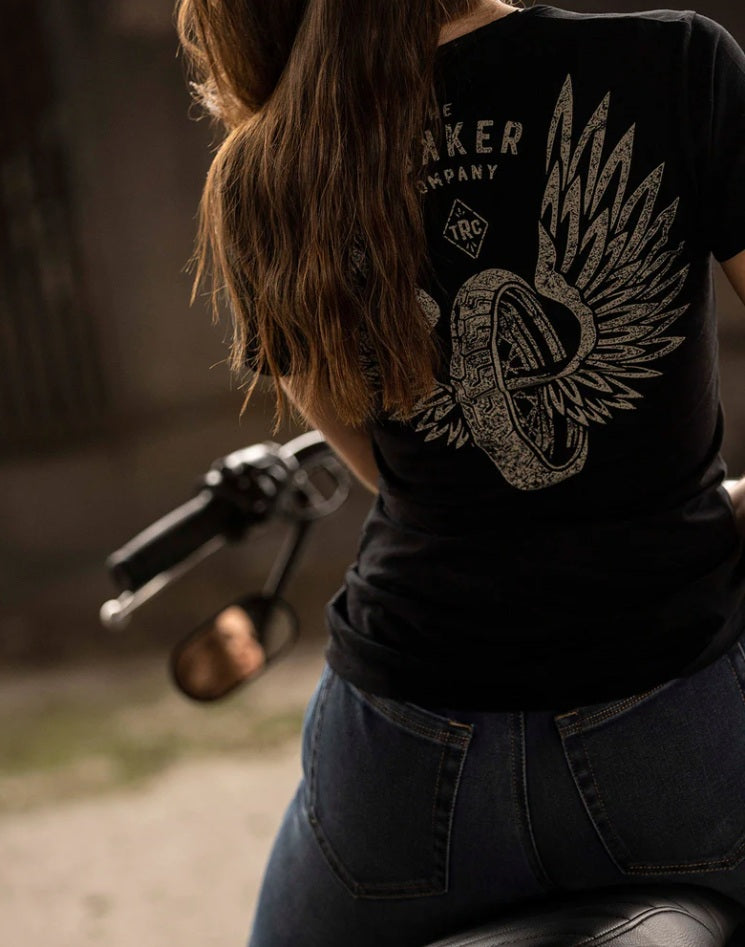 Rokker Flying Wheel Lady T-Shirt MoFa Lounge Künzelsau Hohenlohe Baden Württemberg 1
