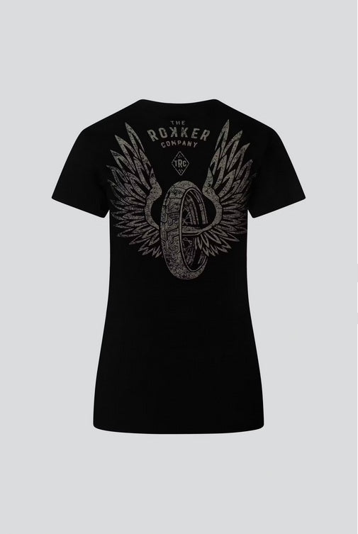 Rokker Flying Wheel Lady T-Shirt MoFa Lounge Künzelsau Hohenlohe Baden Württemberg