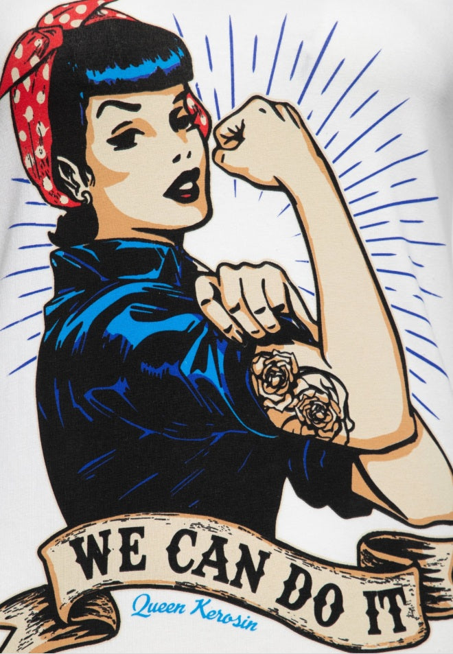 Queen Kerosin T-Shirt mit Retro-Print We can do it MoFa Lounge Künzelsau Hohenlohe Baden Württemberg 3