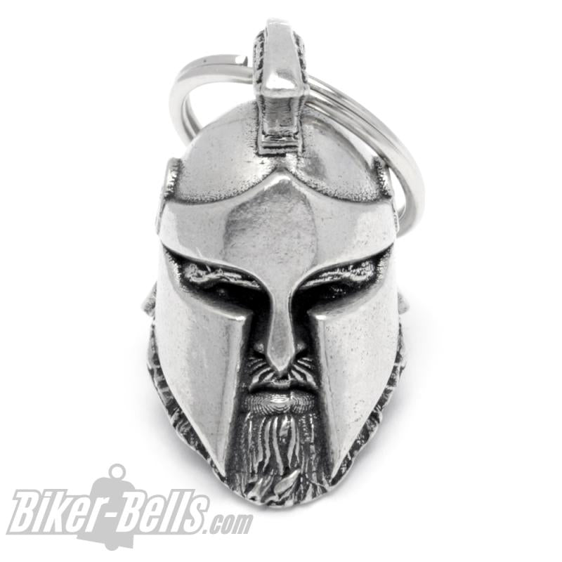 Biker Bell 3D Spartaner Biker-_Bell Krieger mit Helm und Bart Motorradfahrer Glücksbringer MoFa Lounge Künzelsau Hohenlohe Baden Württemberg 1
